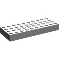 Lego kostka (kostička) 4x10, světle šedá (4109722)